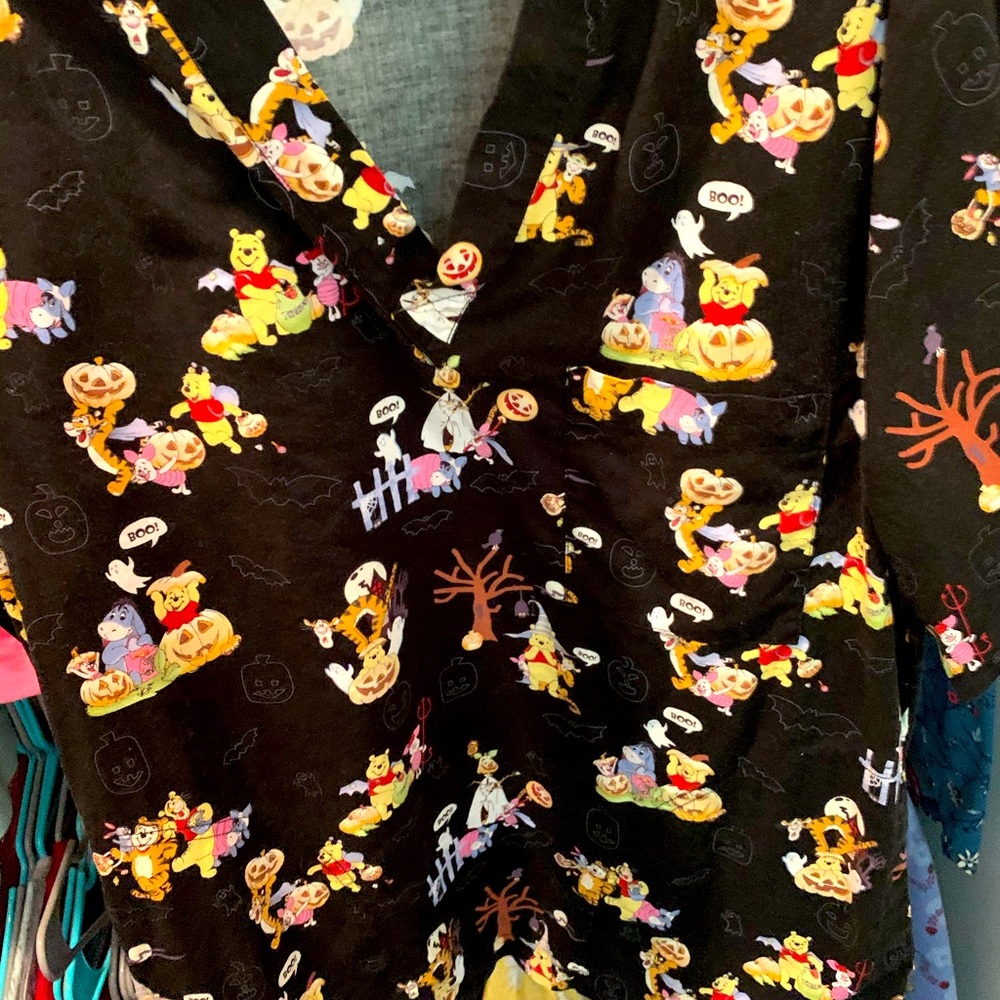 Halloween Disney scrub top